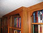 Closeup of the moldings I made for the bookcase.