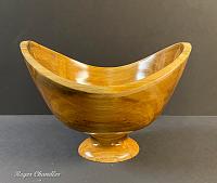 rustic wave pedestal bowl