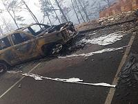 melted engine, Gatlinburg fire