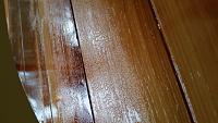 VarnishCracking2 - Epifanes Clear Gloss Spar varnish thinned 25% with mineral spirits began to crack after initial application over the seal coat of...