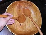 Hand carved cherry salad set