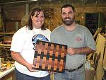 Mr. & Mrs. Wes Potts and their new end-grain cutting board.