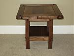 Greene & Greene style small table. Walnut with ebony pegged through tenons. 16-3/4 H x 18-3/4 W x 18 D. Built in 2009