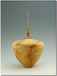 Winged Victory 
 
Box Elder with Cherry Finial 
10" high x 6" diameter x 1/8" thick