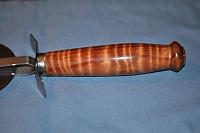 Curly Redwood Pizza Cutter handle