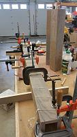 palletBed - glueup of a post using table locking miters