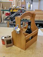 BeerCaddy fully assembled with bottle opener - Go Navy!